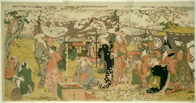 Sprawdź ry B szorstką wersję questa (Oka no Utage) autorstwa Kitagawa Utamaro