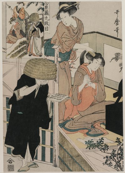Chushingura: Akt IX Magazynu Lojalności autorstwa Kitagawa Utamaro