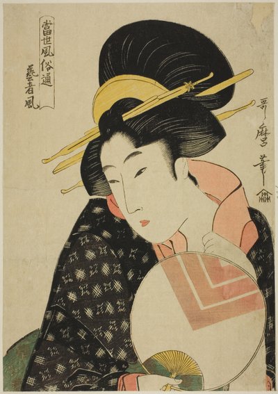 Koneserzy współczesnych manier (Tosei fozoku tsu): Styl Gejszy autorstwa Kitagawa Utamaro