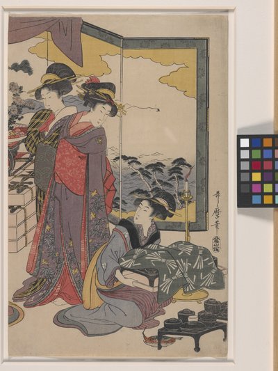 Festiwal Ebisu (drzeworyt kolorowy) autorstwa Kitagawa Utamaro