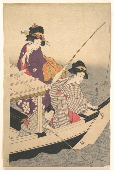 Rybołówstwo autorstwa Kitagawa Utamaro