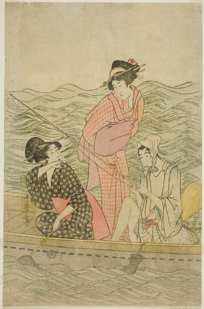 Wycieczka wędkarska autorstwa Kitagawa Utamaro