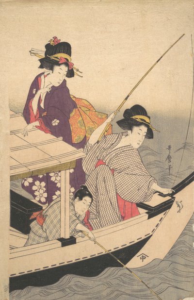 Rybołówstwo, koniec XVIII wieku. autorstwa Kitagawa Utamaro