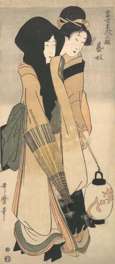 "gejsza". . . , komar. 1800. autorstwa Kitagawa Utamaro