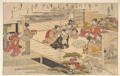 Dziewczęta grające muszlami autorstwa Kitagawa Utamaro