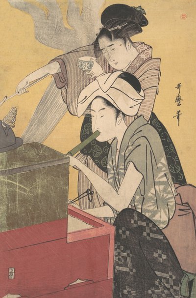 W Kuchni ok. godz. 1794-95. autorstwa Kitagawa Utamaro