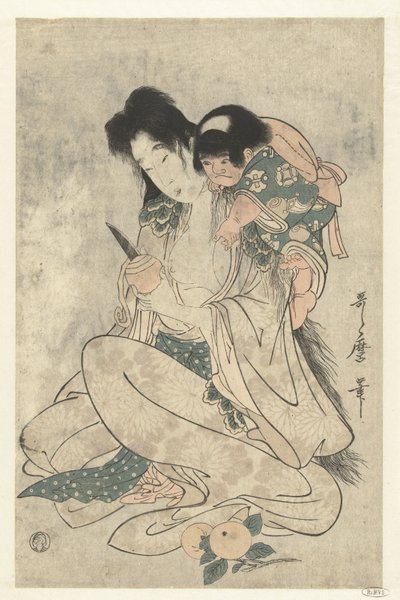 Kintoki Sono Yamauba autorstwa Kitagawa Utamaro