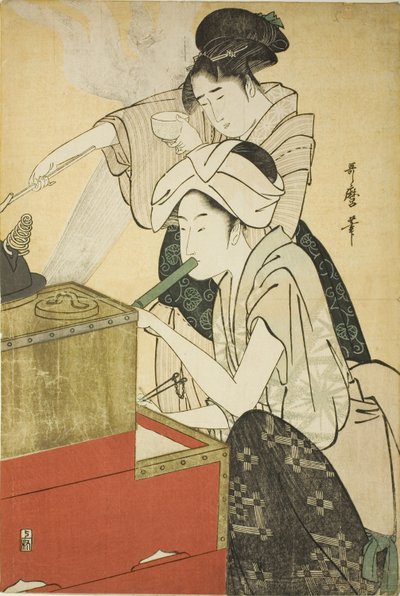 Scena kuchenna autorstwa Kitagawa Utamaro