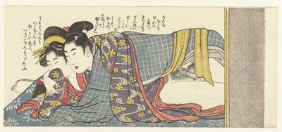 kochająca para autorstwa Kitagawa Utamaro