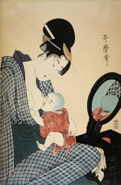 Matka i Dziecko, 1797. autorstwa Kitagawa Utamaro