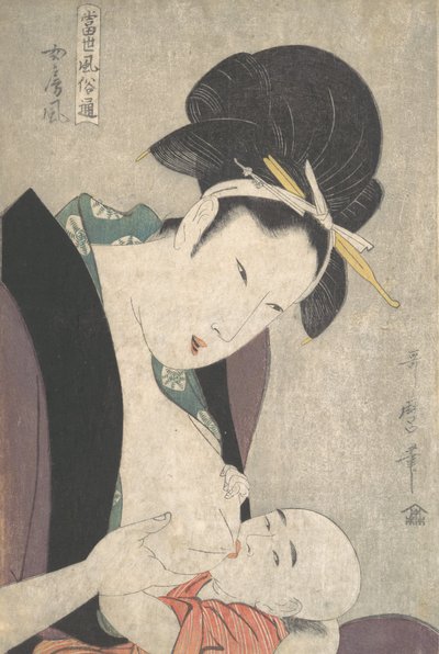 Matka z Dzieckiem, ca. 1790. autorstwa Kitagawa Utamaro