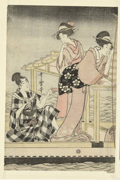 Wędkarstwo nocne autorstwa Kitagawa Utamaro