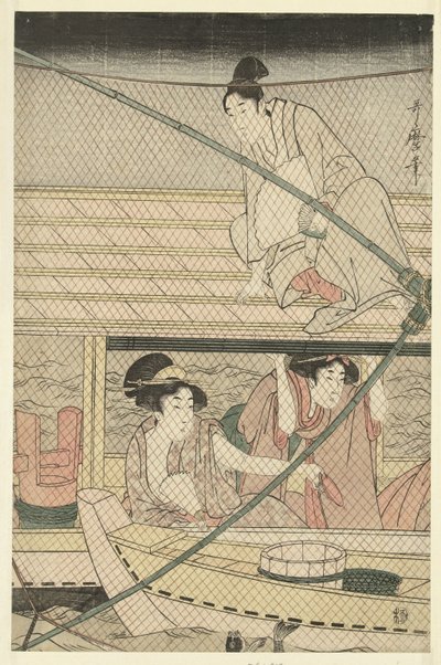 Wędkarstwo nocne autorstwa Kitagawa Utamaro