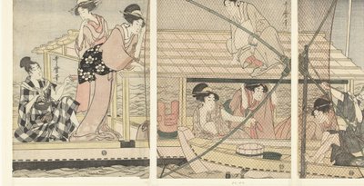 Wędkarstwo nocne autorstwa Kitagawa Utamaro
