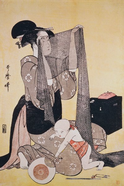 Robótki, ok. 1794, Kitagawa Utamaro (1753-1806), drzeworyt, Japonia, okres Edo autorstwa Kitagawa Utamaro