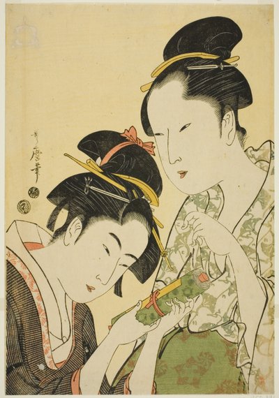 Obudziłem się plan d Czas wolny autorstwa Kitagawa Utamaro