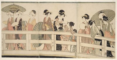 Na górze i pod mostem Ryogoku autorstwa Kitagawa Utamaro