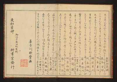 Poezja autorstwa Kitagawa Utamaro