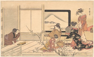 Przygotowywanie pożywienia dla gajówki..., 1798. autorstwa Kitagawa Utamaro