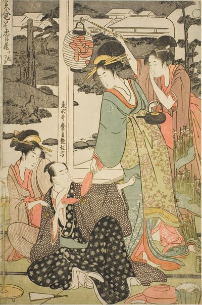 Te Chushingura D Rama parodiowana przez Farms Beauchie s autorstwa Kitagawa Utamaro