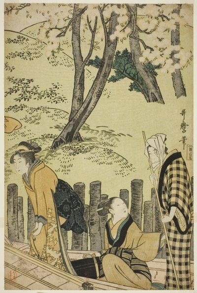Nabrzeże w Mimeguri autorstwa Kitagawa Utamaro
