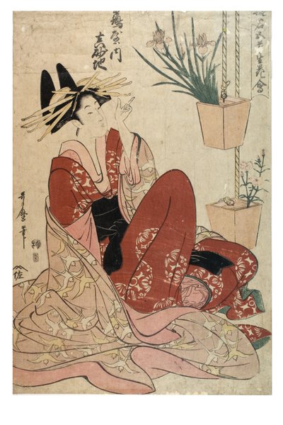 Kwiaty pór roku - wiosna, okres Edo, ok. 1805 r. (drzeworyt na papierze) autorstwa Kitagawa Utamaro