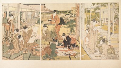 Cztery sztuki (Kinkishoga) autorstwa Kitagawa Utamaro
