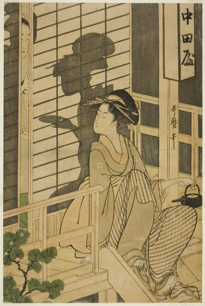 Herbaciarnia wschodnia autorstwa Kitagawa Utamaro