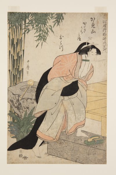 Tepara g i in. członek Levenge Kagamiyama, Tefi pierwszy (najpierw grupa Kagamiyama katakiuchi) autorstwa Kitagawa Utamaro