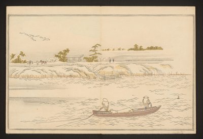 Brzegi rzeki Sumida w śniegu autorstwa Kitagawa Utamaro