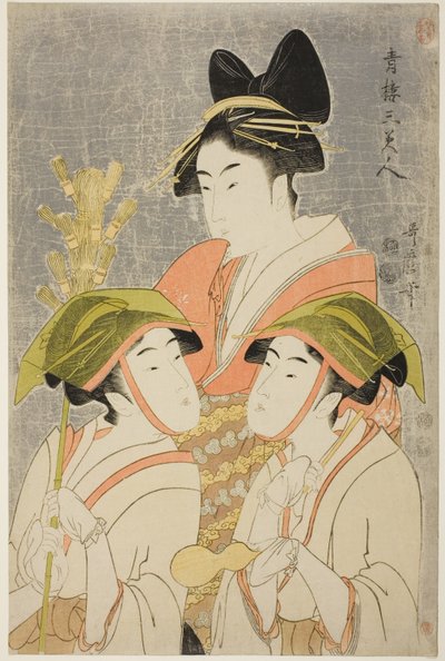 Trzy piękności Yoshiwara autorstwa Kitagawa Utamaro