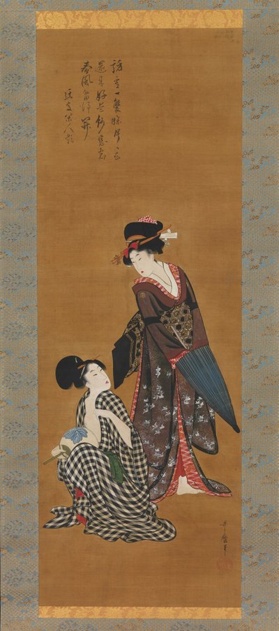 Dwie piękności, ca. 1801-4. autorstwa Kitagawa Utamaro