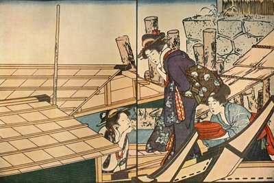 Kobiety na łodzi, 1801, 1924. autorstwa Kitagawa Utamaro