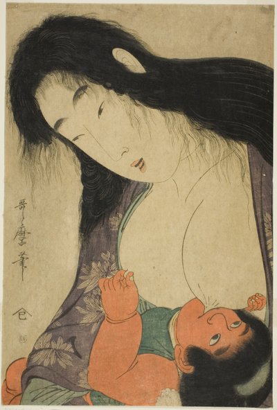 Yamauba Karmienie Piersią Kintaro autorstwa Kitagawa Utamaro