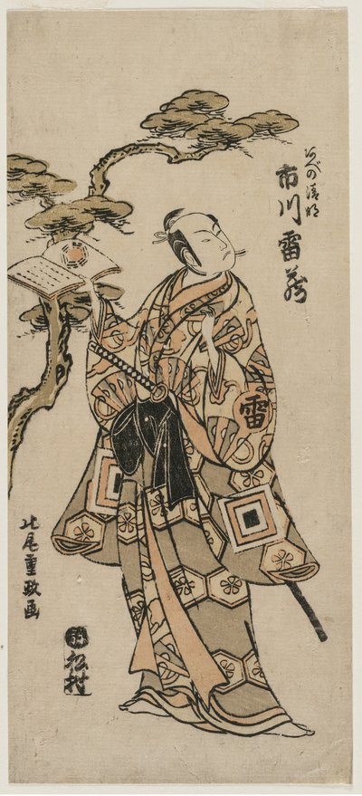 Ichikawa Lyzo Jak życie Abe, Air ry 1760s. autorstwa Kitao Shigemasa