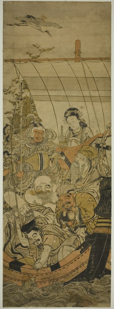 Statek skarbów autorstwa Kitao Shigemasa