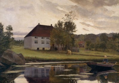 Bossevig, po zachodzie słońca autorstwa Kitty Lange Kielland