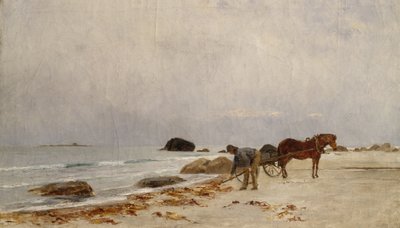 Zapędzanie wodorostów (malarstwo) autorstwa Kitty Lange Kielland