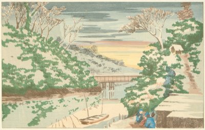 Śnieg w Ochanomizu autorstwa Kiyochika Kobayashi