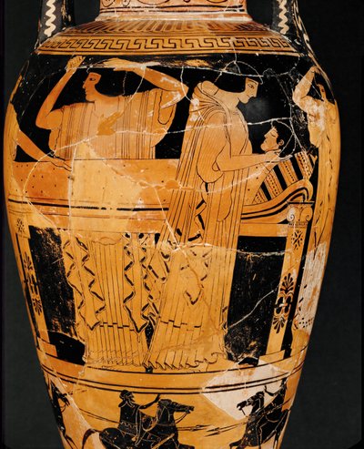 Proteza, układanie zwłok ... autorstwa Kleophrades Painter (fl.500 475 BC)