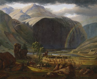 Z Fortundalen (olej na płótnie) autorstwa Knud Geelmuyden Bull