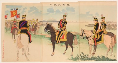 Ceremonia z okazji triumfalnego powrotu armii autorstwa Kobayashi Kiyochika