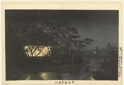 Dekomoro Rivier Bij Tenoji Dziesięć serca wuja autorstwa Kobayashi Kiyochika