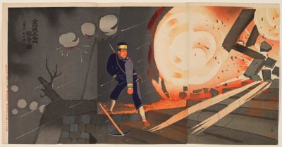 Upadek twierdzy Jinzhou: prywatny pierwszej klasy Onoguchi Tokuji autorstwa Kobayashi Kiyochika
