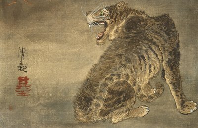 Tygrys i błyskawica autorstwa Kobayashi Kiyochika