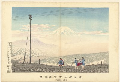 Widok na Fuji w górach Hakone Ju Hakone sanchu Fugaku chobo (tytuł na obiekcie) autorstwa Kobayashi Kiyochika