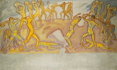 Starcie Tytanów; Bitwa Tytanów, ok. 1913-1915 autorstwa Koloman Moser