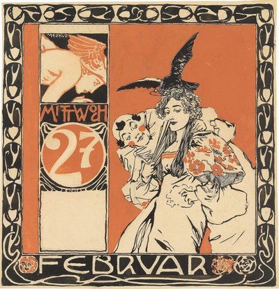 Arkusz kalendarium: środa 27 lutego. autorstwa Koloman Moser