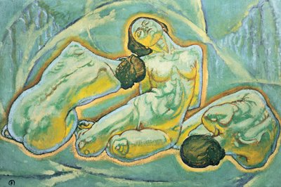 Drei kauernde Frauen - Trzy przykucnięte kobiety ... (obraz na płótnie) autorstwa Koloman Moser