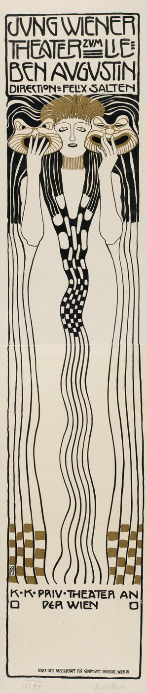 Młody Wiedeński Teatr Kochać Augustyna, 1901. autorstwa Koloman Moser
